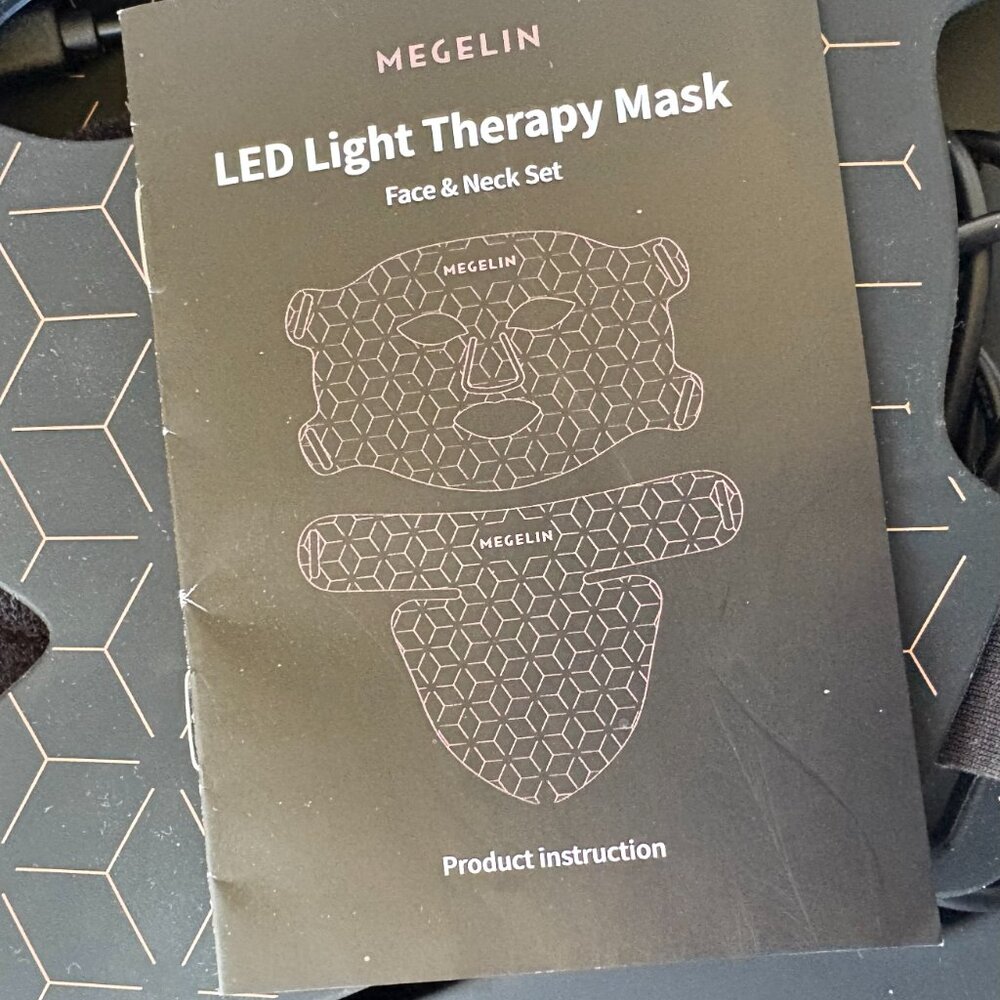 Megelin LED Light Therapy Face Mask For Face and Neck  Black Retail $259 - Picture 7 of 13